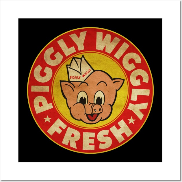 Piggly Wiggly Fresh | Yellow Style Wall Art by sikecilbandel